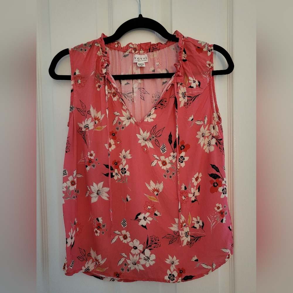 Sleeveless floral top